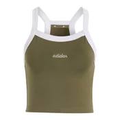 ADIDAS SPORTSWEAR Športni top Seasonal Essentials oliva / bela