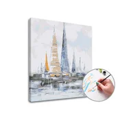 Slikanje po številkah DUH DUŠE | srednja težavnost - 80x80 cm - raztegnjeno platno na okvirju