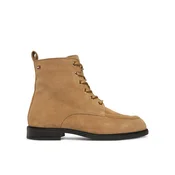 Tommy Hilfiger Gležnjarji Enamel Flag Suede Lace-Up Boot FW0FW09681 Bež