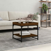 Stolic za kavu boja hrasta 49,5x49,5x45 cm konstruirano drvo