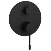 SOLARIS Concealed Shower Mixer Tap, 2-way, black matt - Črna mat barva - Sapho - SOLARIS - 72 - Medeninasti - Vzvod - Krožni - Vrtljivo - 150 - 150 - 14
