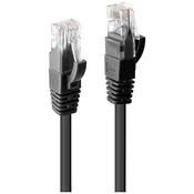 LINDY LINDY 48077 RJ45 omrežni kabel\, Patch kabel CAT 6 U/UTP 1.00 m črna 1 kos, (20419655)