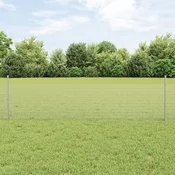 Zavarena žicana ograda s postom 50 x 0,5 m Srebrna Mreža