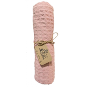 Deksi waffle prekrivac 3 Little Friends puder roze ( 3840 )