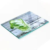 shumee Trpežna in elegantna steklena kuhinjska deska z vzorcem vodne kumare 80x52 cm