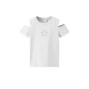 MANGO KIDS Majica STAR svetlo siva