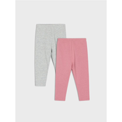 Sinsay - Paket od 2 pamucne helanke - prljavo roze