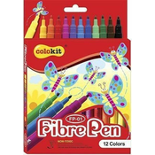 Flomastri, COLOKIT FibrePen, 12 različnih barv, 12 kosov
