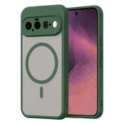 Hibridni ovitek HaloFrost II MagSafe za Google Pixel 11 - green