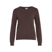 Vila Noos Ril O-Neck L/S - Coffee Bean Kostanjeva