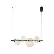 LED luster na sajli PLAYA LED/12W/230V crna