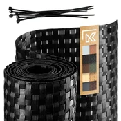 KADAX Črni trak za ograjne panele 19 cm, dolžina 2,55 m, zaščita za ograjo