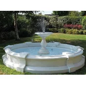 Casa Padrino baroque garden fountain white A� 234 x H. 80 cm - Made in Italy