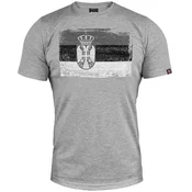 011Shop Muška majica kratkih rukava Zastava siva, Svetlosiva
