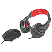 slušalice + miš TRUST GXT 784, Gaming, crne