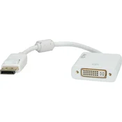 ROLINE Roline DisplayPort / DVI adapterski kabel DisplayPort vtič\, DVI-D 24+1-polna vtičnica 0.15 m siva 12.03.3136 DisplayPort kabel, (20415614)