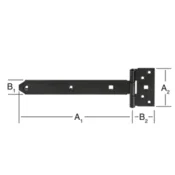 T sklepna spona dolga 250x33mm, črna