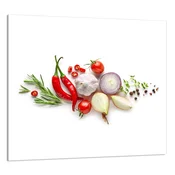 shumee STEKLENA PLOŠČA ZA KUHINJO 65x60 Zelenjava