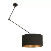 LED nastavljiv lestenec na drogu GORTA 1xE27/60W/230V črna/zlata