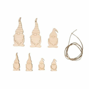 Rayher. Leseni okraski Škratje 2,5-9 cm set 7