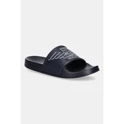 Emporio Armani unisex. XVPS11_XR273 PVC japonke z mornarsko modro odtisnjenim maxi orlom (43), Ravna stran, Oblačila za plažo, Mor