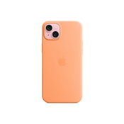 Apple silikonska maska za iPhone 15 Plus - kompatibilan s MagSafe - Orange Sorbet