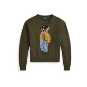 Polo Ralph Lauren Pulover mornarska / moder denim / svetlo rjava / oliva