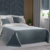 shumee VELVI Dekorativno pregrinjalo - modro, prešita elegance - 220x240 cm -