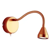 Busch LED stenska svetilka Mini, gibljiva roka, antična, 5.000K - spalnica - Sodobni - bronast antični mat - Kovina