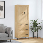 Greatstore Visoka komoda sonoma hrast 69,5x34x180 cm inženirski les