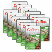 CALIBRA Cat Adult Sterilised koščki z lososom v omaki 12x100 g