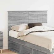 Vidaxl Vzglavje z vzglavjem Siva Sonoma 135 cm Konstruiran les
