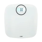 Eva Elektronska osebna tehtnica 100g-180kg / bela / pvc, steklo