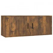 Vidaxl Stenska TV omarica dimljen hrast 100x34,5x40 cm