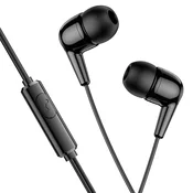 Hoco Žične ušesne slušalke z 3,5-mm priključkom Hoco M97, črne