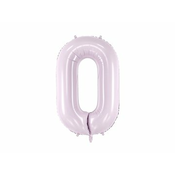 PartyDeco Balon iz folije za rojstni dan številka 0 svetlo vijoličen 72 cm