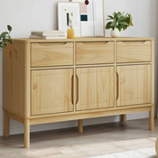 Komoda FLORO voštano smeda 114 x 43 x 74 cm od masivne borovine
