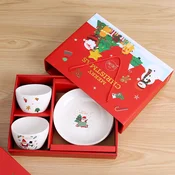 Merry Christmas - set keramickih cinija i tanjira u praznicnom pakovanju