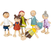 Djecje drvene lutke Small Foot  - Obitelj, 6 komada