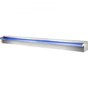 VEVOR Bazenski slap za vodo prelivni rob 120x115x8 cm srebrne barve