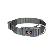 Trixie ovratnica za pse Premium L-XL 40-65 cm/25 mm siva
