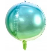 Folija balon ombre, modro-zelen, 35 cm
