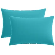 Vidaxl Prevleka za blazino 2 kos HEERLEN Turkizna 30 x 50 cm Poliester
