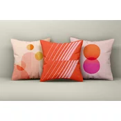 Aberto Design Set dekorativnih jastucnica Asr_plw25-24, 43x43 cm, 3 komada, Šarena