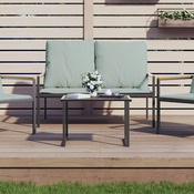 vidaXL Vrtna miza antracit 55x40x37 cm jeklo