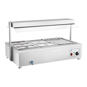 Bain-Marie - 6 GN - z nastavkom za meso in odtočno pipo