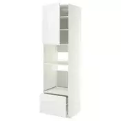 METOD / MAXIMERA Visoki element za ugradb uredaje, bijela/Voxtorp visoki sjaj/bijela, 60x60x220 cm