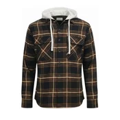 Radwa Srajca Mens flannel with hooddie rjava