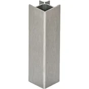 Podnožna letev, zunanji kot 90°, umetna masa, V: 100 mm krtačen inox s folijo