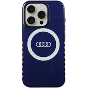 Audi IML Big Logo MagSafe Case iPhone 15 Pro 6.1 navy blue hardcase AU-IMLMIP15P-Q5/D2-BE (AU-IMLMIP15P-Q5/D2-BE)